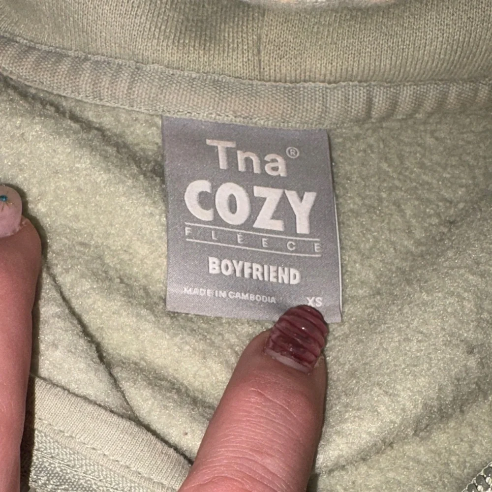 TNA COZY FLEECE‎ BOYFRIEND FIT ZIP UP HOODIE